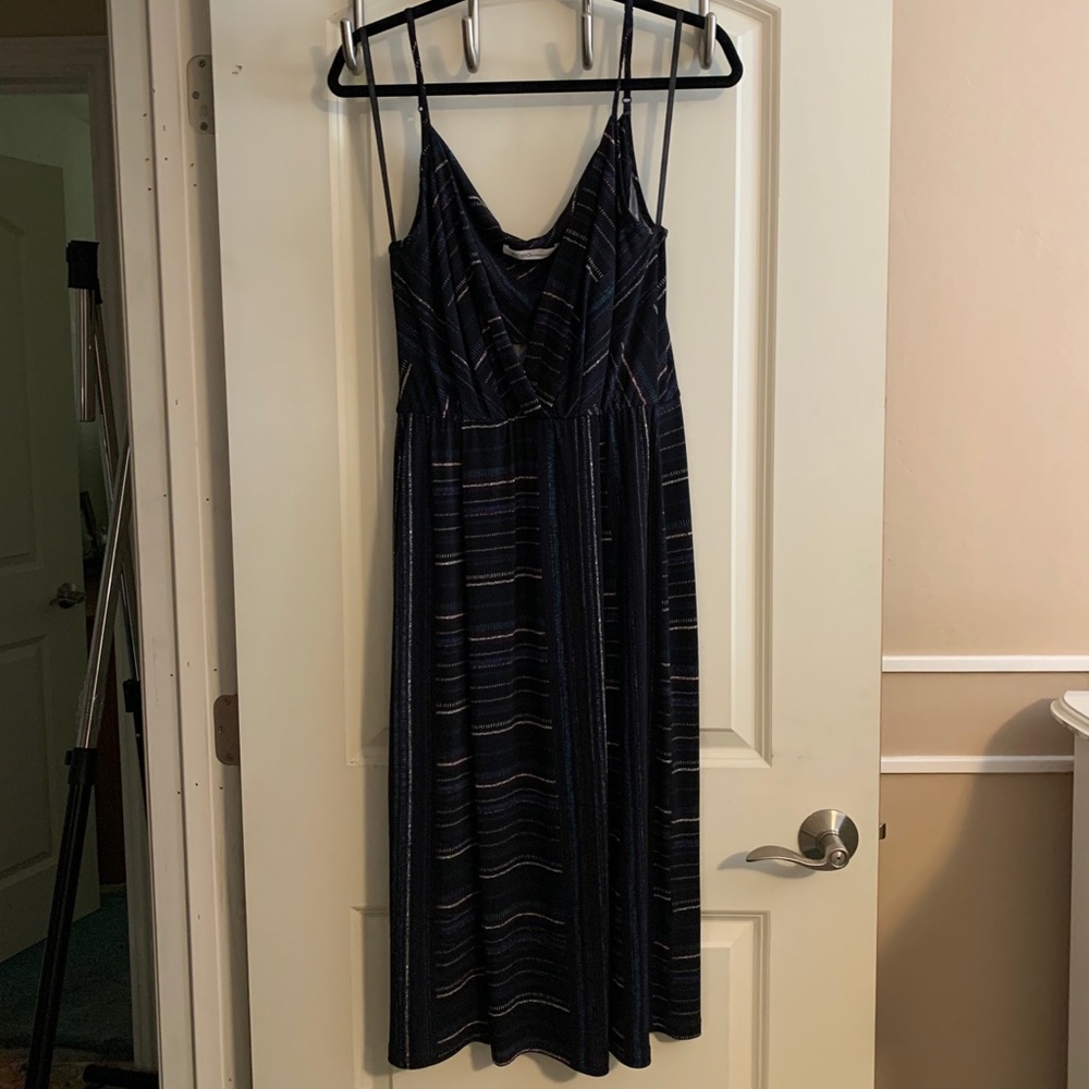 BCBGeneration Printed Faux Wrap Midi Dress